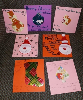 upcycled Christmas cards